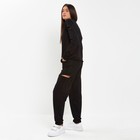 Джоггеры с разрезами женские MIST, размер 46, чёрные - Фото 5