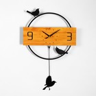 Часы настенные, серия: Маятник, "Птички" 40 х 60 см - фото 2145999