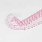 Лекало портновское метрическое «Бочок», премиум, 47 × 12,5 см, толщина 1,5 мм, цвет прозрачный - Фото 3