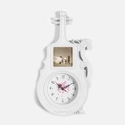 Часы настенные, серия: Фоторамки, "Гитара", дискретный ход, 34 х 47 см, циферблат 14 см - фото 3801451