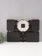 Фоторамка-коллаж на 4 фото с часами настенными «Семейное дерево», 48×33 см - Фото 3