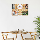 Фоторамка-коллаж на 4 фото с часами настенными «Семейное дерево», 48×33 см - Фото 5