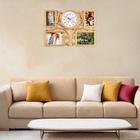 Фоторамка-коллаж на 4 фото с часами настенными «Семейное дерево», 48×33 см - Фото 6