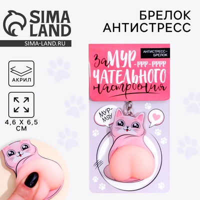 Брелок мялка для ключей «Замурчательного настроения» 4.6×7 см