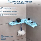 Полка угловая на присосках Доляна, цвет МИКС 9201095 - фото 10147332