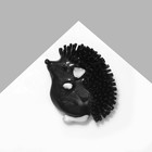 Брошь-кулон «Ёжик» мечтатель, цвет чёрный в золоте - Фото 1