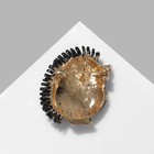 Брошь-кулон «Ёжик» мечтатель, цвет чёрный в золоте - Фото 3