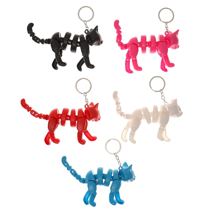 Развивающая игрушка «Кот» световая на брелке, цвета МИКС - фото 1898805541