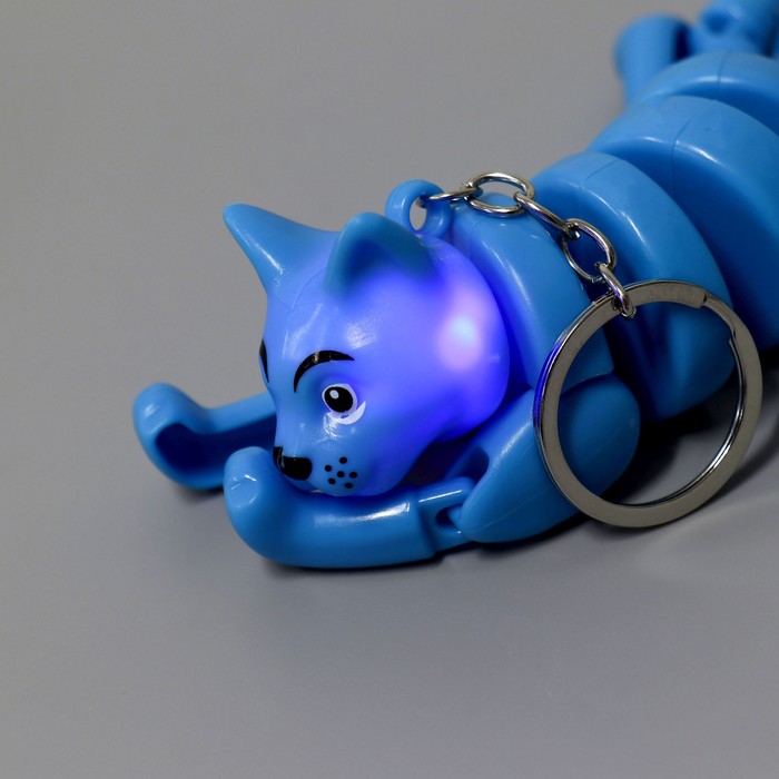 Развивающая игрушка «Кот» световая на брелке, цвета МИКС - фото 1898805542