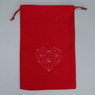 Мешочек подарочный замшевый «Сердце», 20 х 30 см +/- 1.5 см - Фото 4
