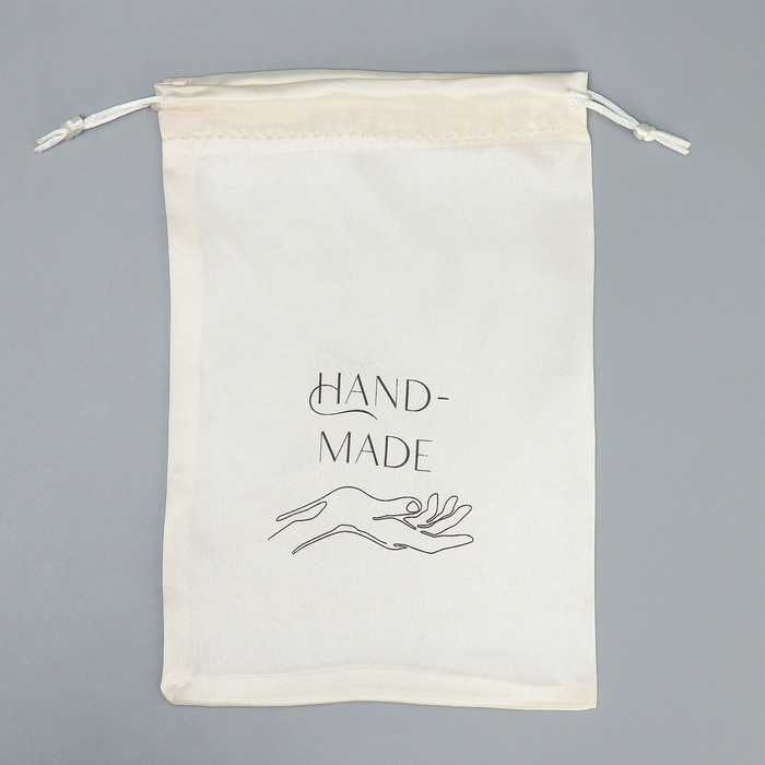 Мешочек подарочный атласный «Handmade», 16 х 24 см +/- 1.5 см - фото 1907593024