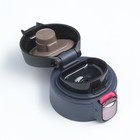 Крышка для термоса, на объём 350 и 500 мл, пластик, силикон, серый, чёрный - Фото 4