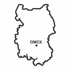 Наклейка Омская область, 300 х 250 мм, черная, плоттер - фото 291519717