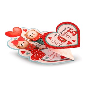 

Валентинка "My pretty LOVE" глиттер, 12,5х19,4 см