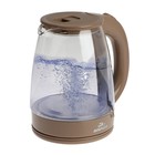 Чайник электрический "Добрыня" DO-1254B, стекло, 1.8 л, 1800 Вт, бежевый - фото 319738469