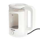 Чайник электрический "Добрыня" DO-1259W, стекло, 1.5 л, 1800 Вт, белый - фото 9397606