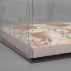 Коробка для капкейка, кондитерская упаковка, 6 ячеек «Розы», 16 х 23 х 11.5 см 9195056 - фото 14132392
