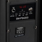 Портативная колонка Soundmax SM-PS4203, 60 Вт, 2400 мАч, FM, BT, microSD, AUX, подсветка - Фото 3