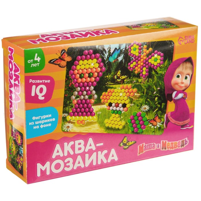 Аквамозаика с декаорациями Маша и Медведь «Прогулка в лесу», уценка - Фото 1