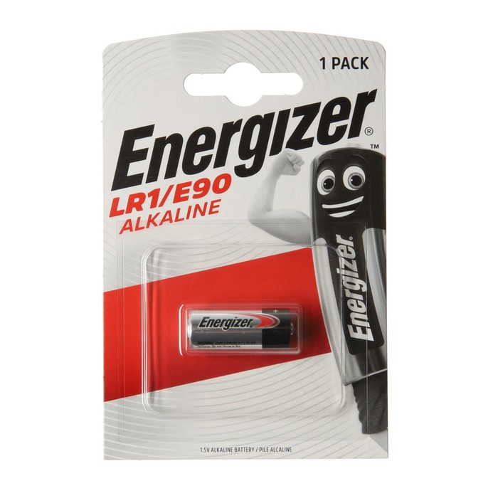 Батарейка алкалиновая Energizer, LR1 (910A/N/E90)-1BL, 1.5В, блистер, 1 шт. - Фото 1