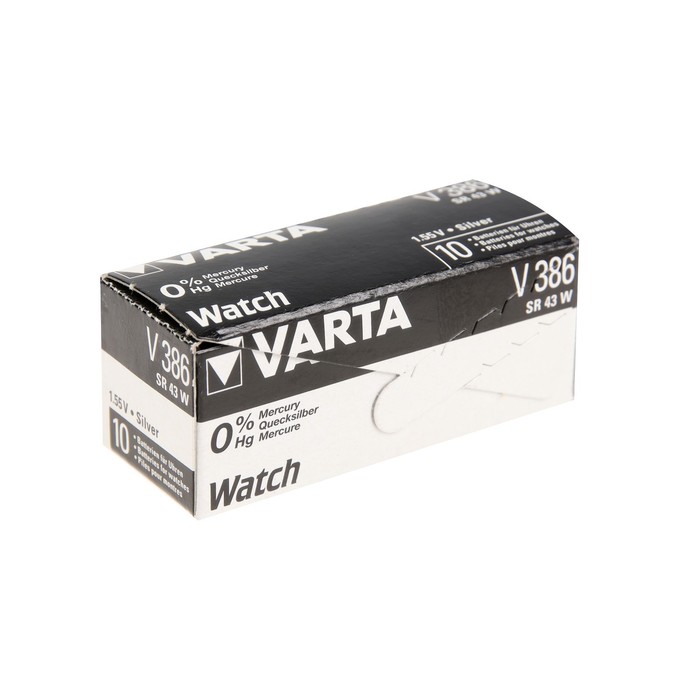 Батарейка Varta Silver Oxide, 386 (SR43W) - 1BL, 1.55 В, блистер, 1 шт. - фото 51324348