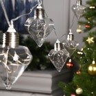 УЦЕНКА Гирлянда «Нить» 3 м с насадками «Лампочки кристалл», IP20, прозрачная нить, 80 LED, свечение мульти, 8 режимов, 220 В - Фото 7