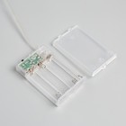 УЦЕНКА Гирлянда «Мишура», 2 м, роса, IP20, 50 LED, от батареек CR2032×2 (в комплекте), серебристая нить, свечение мульти - Фото 4