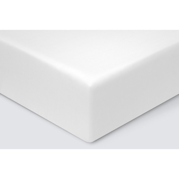 Простыня на резинке «Моноспейс», размер 90х200х23 см, цвет белый - Фото 1
