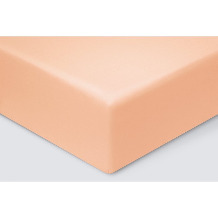 Простыня на резинке «Моноспейс», размер 90х200х23 см, цвет персиковый - Фото 1
