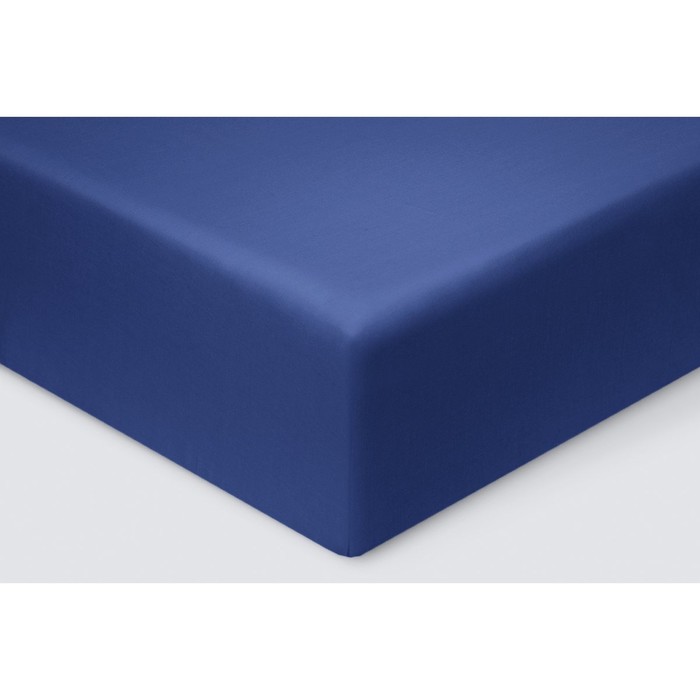 Простыня на резинке «Моноспейс», размер 90х200х23 см, цвет тёмно-синий - Фото 1