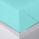 Простыня евро Ecotex «Моноспейс», 220×240 см, бирюзовая, сатин - Фото 2