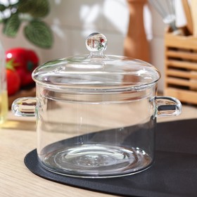 УЦЕНКА Кастрюля стеклянная огнеупорная Magistro «Лия», 1,450 л 9440069