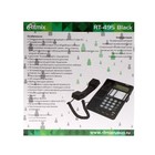 Телефон Ritmix RT-495, Caller ID, однокнопочный набор, память номеров, спикерфон, черный - фото 9519310