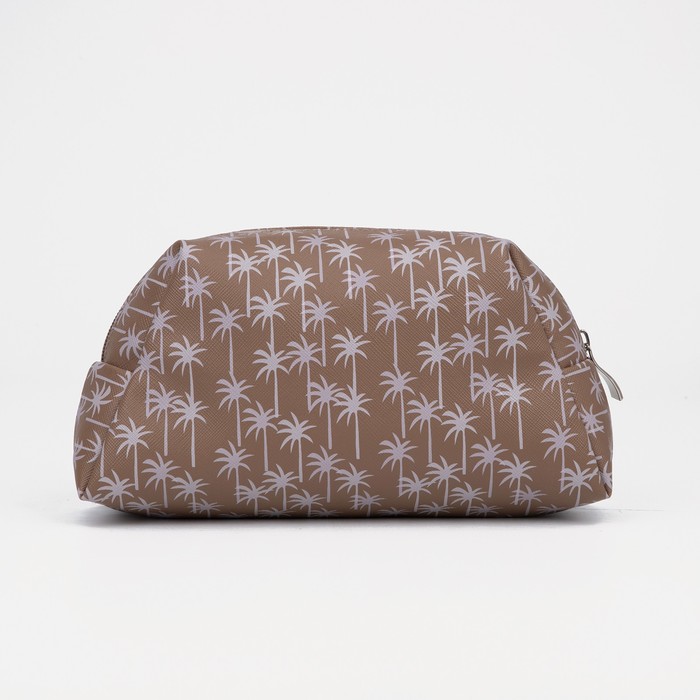 Косметичка на молнии, с подкладом, цвет светло-коричневый 32336