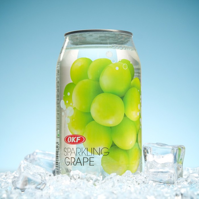 OKF Sparkling Grape Напиток б/а газированный со вкусом винограда, 350 мл - Фото 1