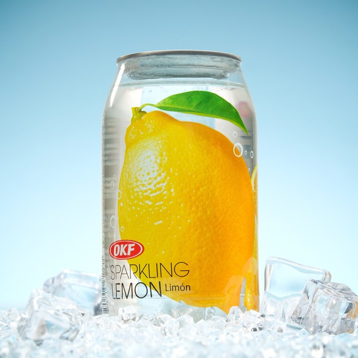 Напиток газированный OKF Sparkling Lemon со вкусом лимона, 350 мл - Фото 1