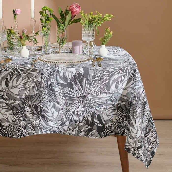 Скатерть «Этель» Palm leaves, 149×180 см, 100% хлопок, саржа 190 г/м²