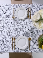 Скатерть «Доляна» Plant leaves, 146×180 см, 100% хлопок, рогожка 164 г/м² - Фото 3