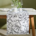 Дорожка «Доляна» Plant leaves, 40×146 см, 100% хлопок, рогожка 164 г/м² - Фото 1