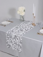 Дорожка на стол «Доляна» Plant leaves, 40×146 см, 100% хлопок, рогожка 164 г/м² - Фото 3