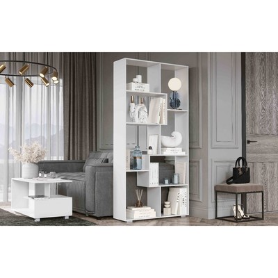 Стеллаж – перегородка «Пегас», 1000×297×2036 мм, цвет белый