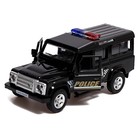 Машина металлическая LAND ROVER DEFENDER, 1:32, инерция, полиция - Фото 4