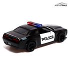 Машина металлическая DODGE CHALLENGER SRT, 1:32, открываются двери, инерция, полиция - Фото 6