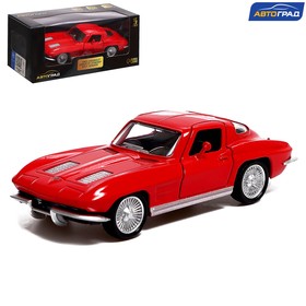 Машина металлическая CHEVROLET CORVETTE, 1:32, открываются двери, инерция, цвет красный 9170903