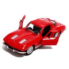 Машина металлическая CHEVROLET CORVETTE, 1:32, открываются двери, инерция, цвет красный - фото 26049176