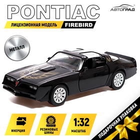 Машина металлическая PONTIAC FIREBIRD, 1:32, открываются двери, инерция, цвет чёрный 9170912