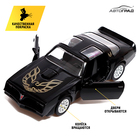 Машина металлическая PONTIAC FIREBIRD, 1:32, открываются двери, инерция, цвет чёрный - фото 3230769