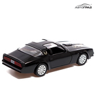 Машина металлическая PONTIAC FIREBIRD, 1:32, открываются двери, инерция, цвет чёрный - фото 3230771