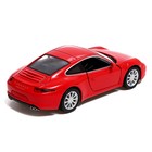 Машина металлическая PORSCHE 911 CARRERA S, 1:32, открываются двери, инерция, цвет красный - Фото 3