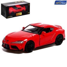 Машина металлическая TOYOTA SUPRA, 1:32, открываются двери, инерция, цвет красный